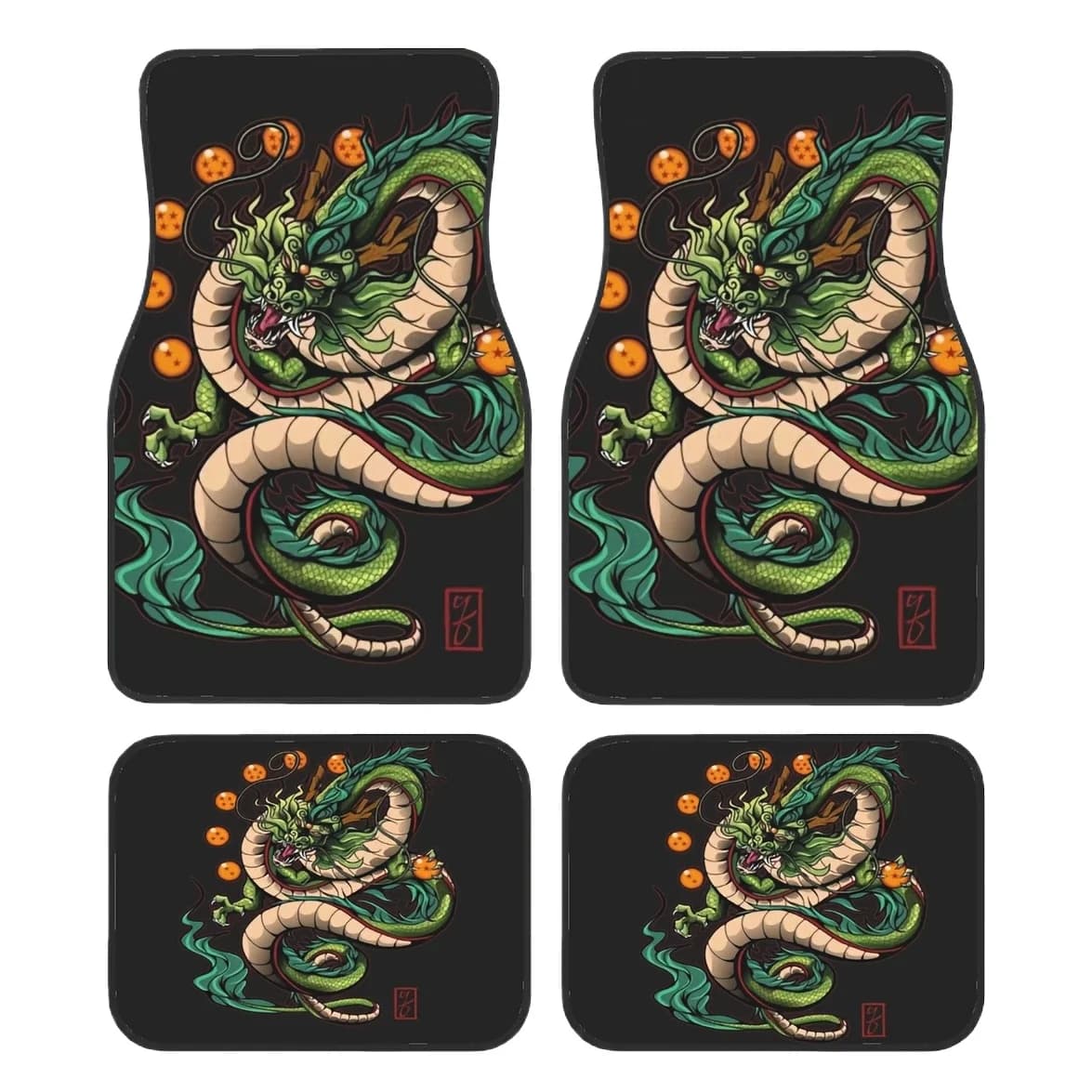 4 Piece Dragon King Carpets, Anti-slip, Waterproof, Interior Protection Accessories - Valentine's Day, the perfect gift for men