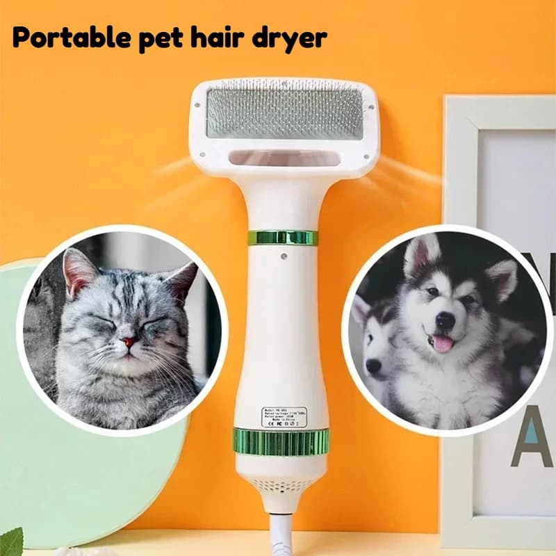 Portable hair dryer for pets, drying and combing all-in-one machine, for professional domestic grooming and drying of dog and cat hair