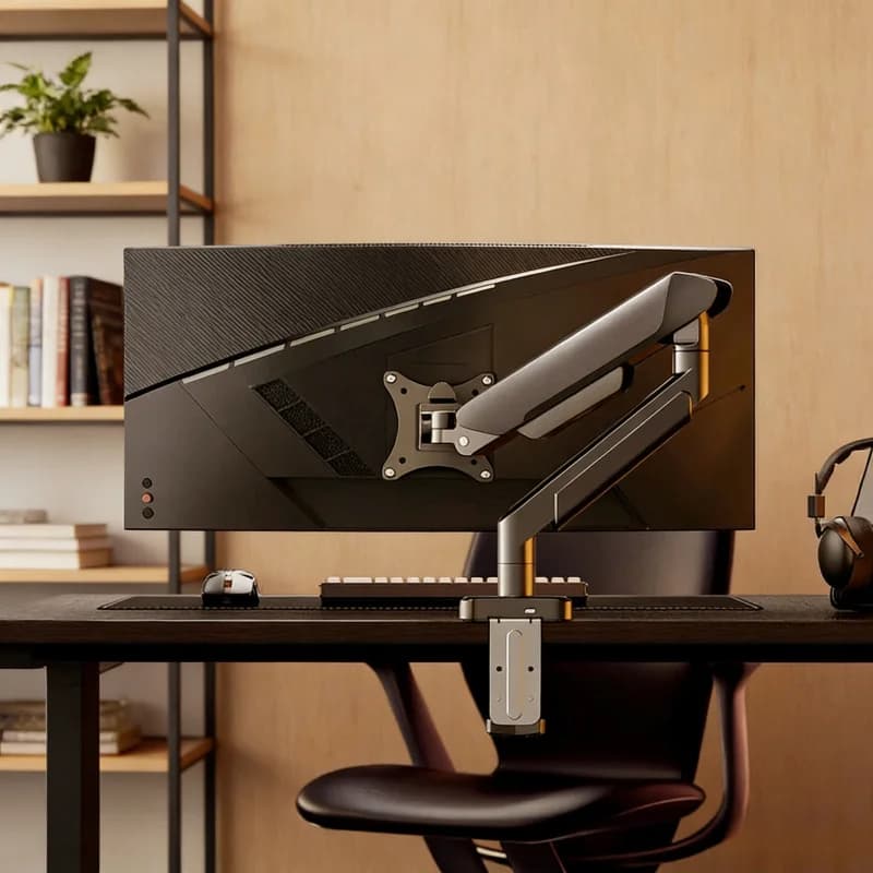 Supporto universale per monitor singolo per schermi fino a 32 pollici, supporta fino a 19,8 libbre, supporto da scrivania regolabile
