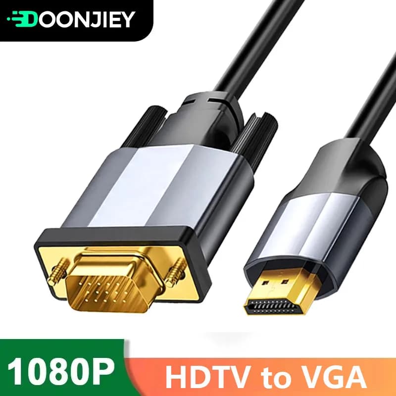 Cavo adattatore convertitore HD 1080P compatibile con HDMI a VGA convertitore analogico digitale maschio-maschio per proiettore TV Tablet PC portatile