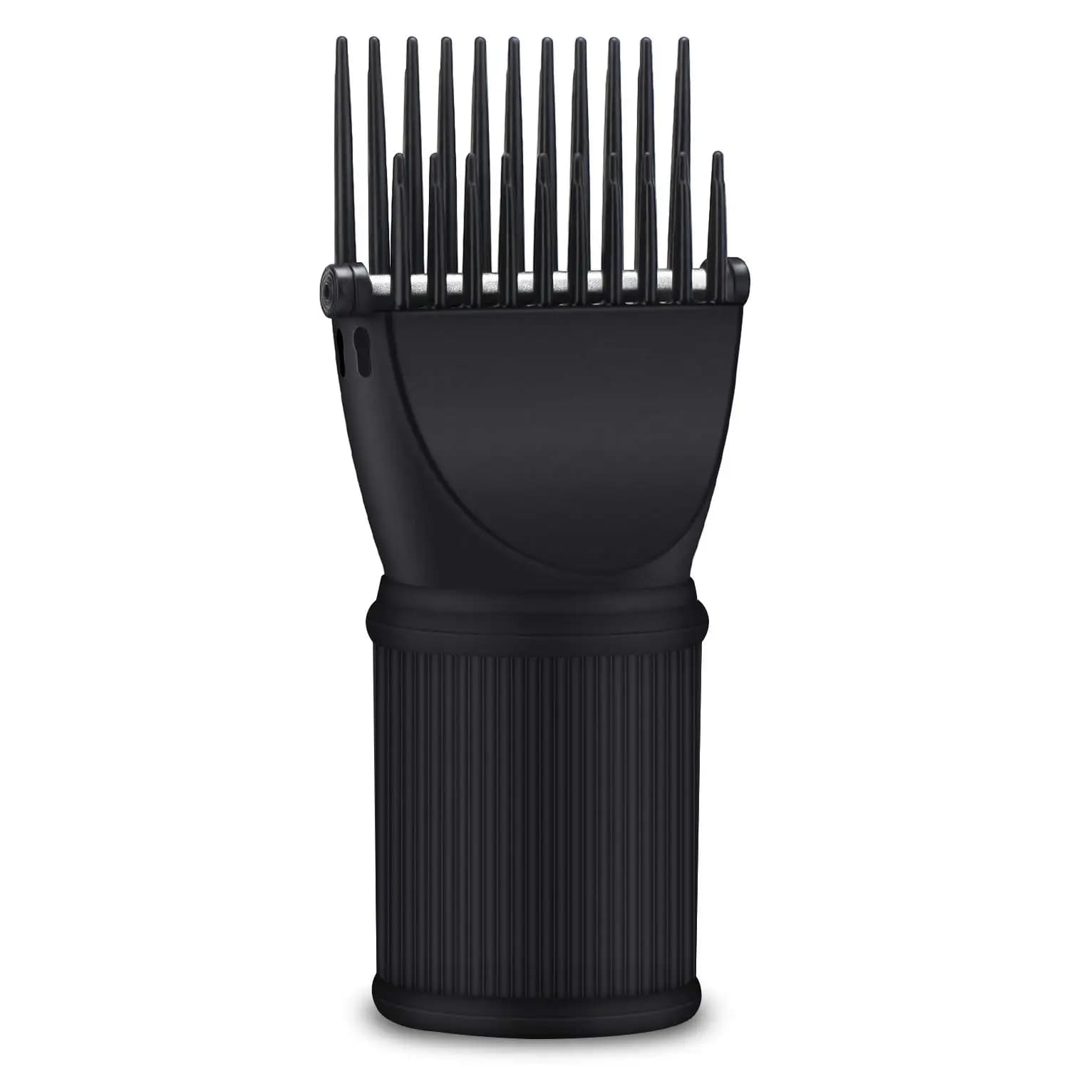 Accessorio Pettine per Asciugacapelli, Spazzola Nera per Lisciare e Districare, Compatibile con Ugelli da 1.69-1.76in e 2.12in, Strumento per lo Styling da Salone
