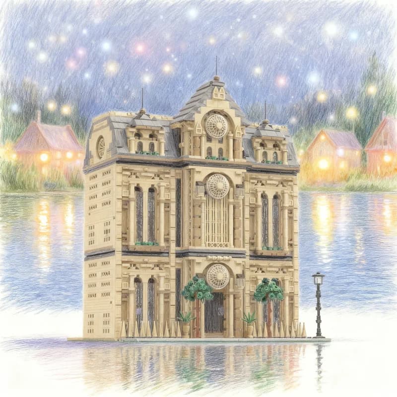 3987pcs MOC The Consulate Modular Buildings Model Building Blocks Construction Toys Christmas Gifts Creative Art Collection