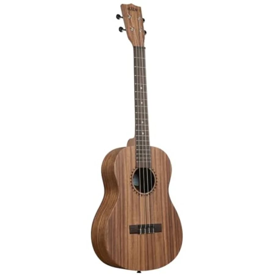Ukulele Baritono Kala in Teak Satinato per Appassionati di Musica, Finitura Teak Calda, Superficie Satinata Liscia, Suono Durevole e Risonante
