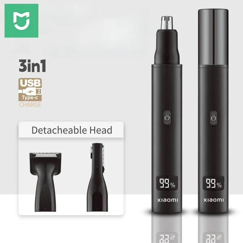 2025 NEW! Xiaomi 3 in 1 Electric hair cutter for nose and ears for man Rechargeable painless neckline Eyebrows Barba Hair cutter