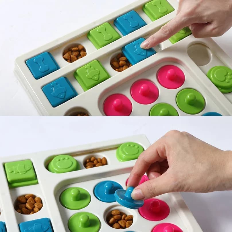 Giocattoli Puzzle per Cani, Dispenser di Cibo Interattivo per Cuccioli, Gioco di Addestramento per Aumentare l'Intelligenza, Ciotola Antiscivolo per Mangiare Lentamente