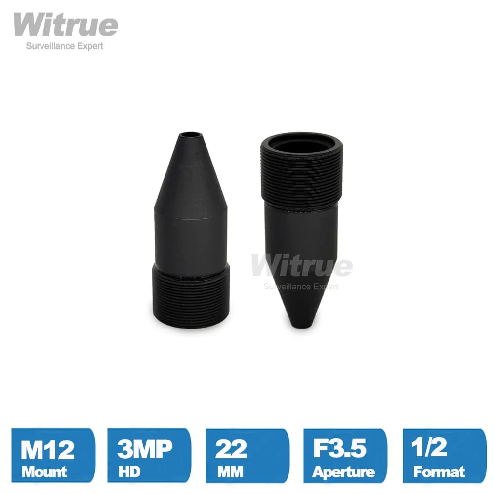 Obiettivo CCTV Pinhole HD 3MP 22MM Attacco M12*0.5 1/2 F3.5 14.5 Gradi per Telecamere di Sicurezza CCTV