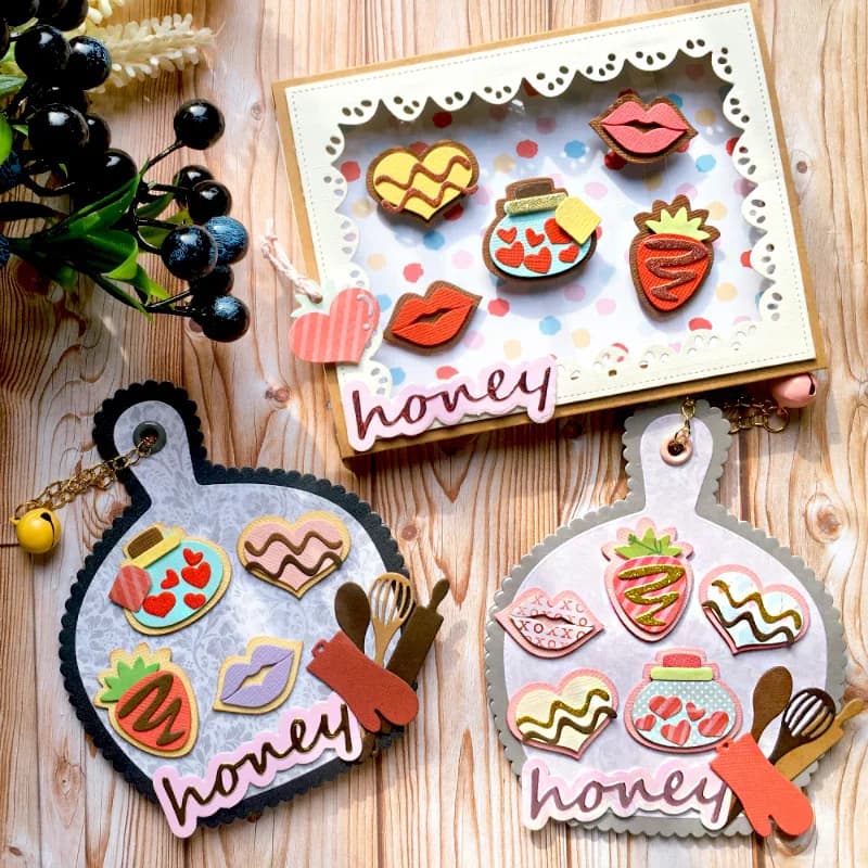 KLJUYP Dessert Board Metal Stencil Fustelles for Scrapbooking DIY/album Decorative Embossing Cards DIY Card