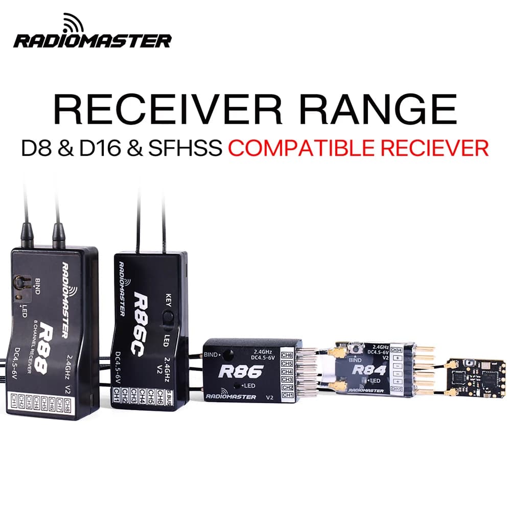 Nuovo Arrivo RadioMaster R81 R84 R86 R86C R88 R161 R168 2.4G Nano Ricevitore Compatibile FrSky per RC Drone