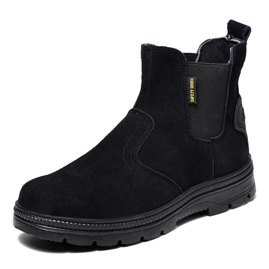 Stivali da Lavoro con Punta in Acciaio per Uomo, Antiscivolo, per Saldatura, Scarpe di Sicurezza Slip-on per Edilizia e Industria