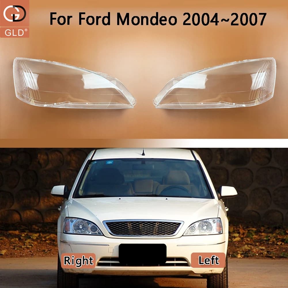 Car Accessories Headlight Cover For Ford Mondeo 2004 2005 2006 2007 (Transparent) Shade Lampshade Lens Headlamp Shell Plexiglass
