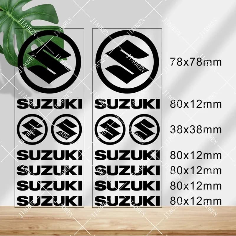 Adesivi in vinile per moto Suzuki: kit decalcomanie nere per serbatoio, casco, bici, auto - Modelli GSXR 600 750 1000, GSXS 600 750 1000, BANDIT