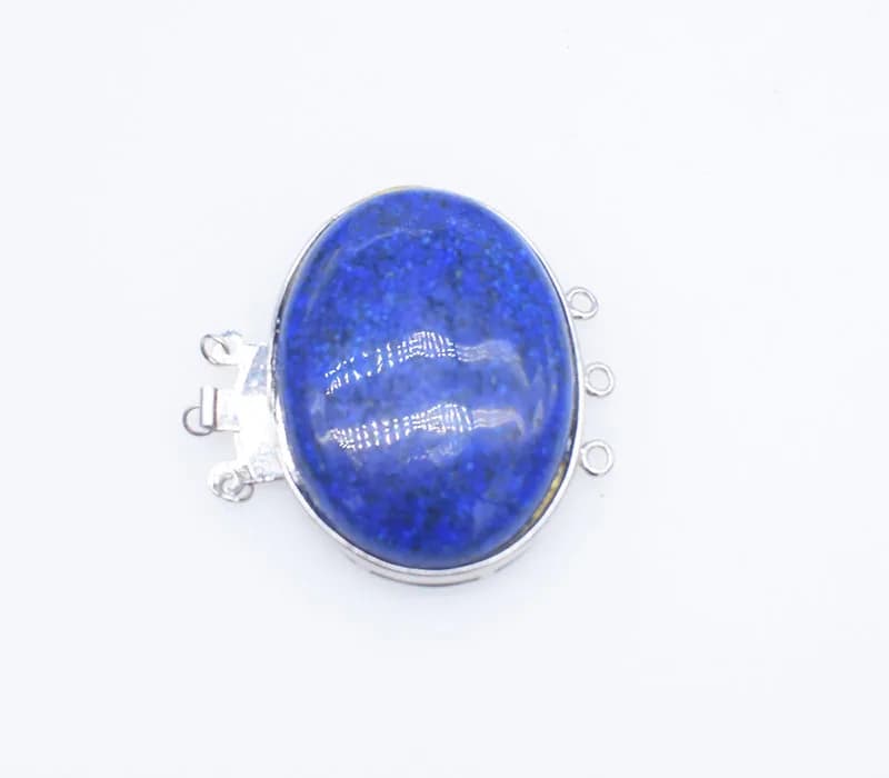 1pieces stone oval agate green jade lapis amethyst connector Muiti-Row-Clasp wholesale for jewelry DIY necklace hook