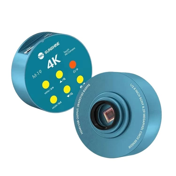 SUNSHINE M-19 Touch 4K HD Fotocamera 8,29 milioni di pixel per la riparazione di telefoni cellulari per microscopio trinoculare