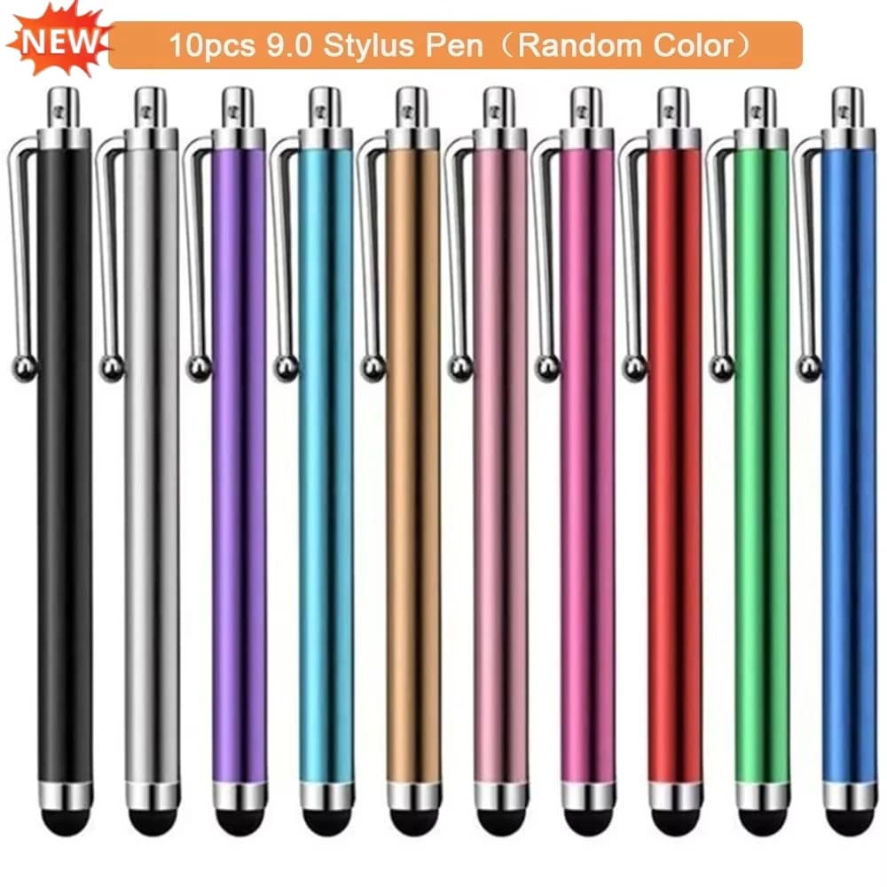 1/10PCSpack of Universal Metal Capacitive Pens, Random Colored Touch Pens, Mobile Phone, Tablet and IPad Touchscreen Styluses