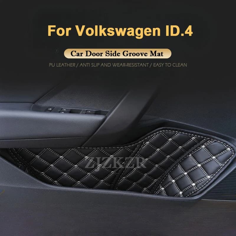 Per Volkswagen VW ID.4 Crozz X 2020-2025 Porta Auto Scatola di Immagazzinaggio Cuscinetti di Protezione Della Copertura In Pelle Slot Organizer Tasche Accessori