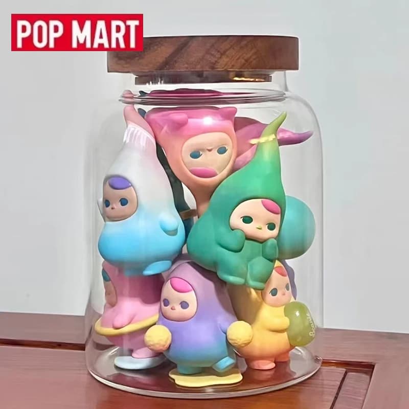 POP MART PUCKY Relaxing Beans Series Blind Box Kawaii Guess Bag Toys Desktop Decoration Surprise Anime Action Figure Ornament