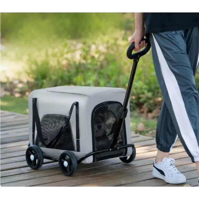 Compact Lightweight Oxford Material Pet Stroller for Dogs Cats Babies Portable Outdoor Travel Carrier for Car for Small Pets