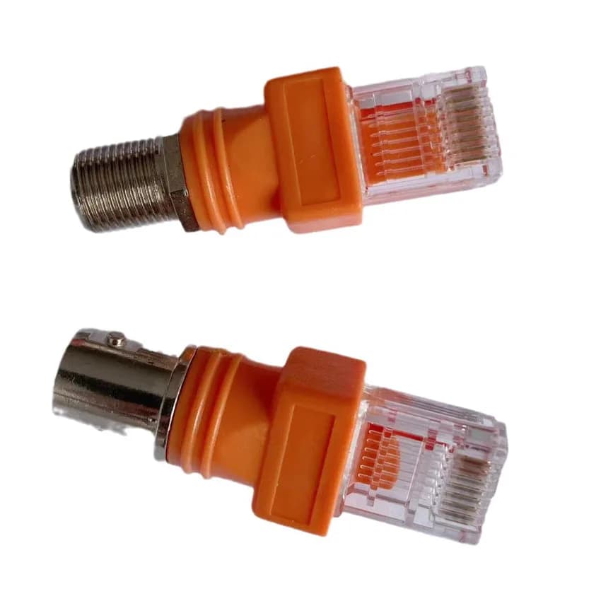 1 pz RJ45 a RF convertitore connettore del cavo BNC femmina a RJ45 maschio adattatore accoppiatore a barilotto coassiale per il monitoraggio