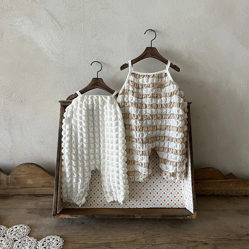 2025 Estate Nuovo Bambino Senza Maniche Allentato Pagliaccetto Solido Infantile Ragazza Sling Tuta di Cotone Del Bambino Tute e Salopette Delle Ragazze Sling Pantaloni 0-24M
