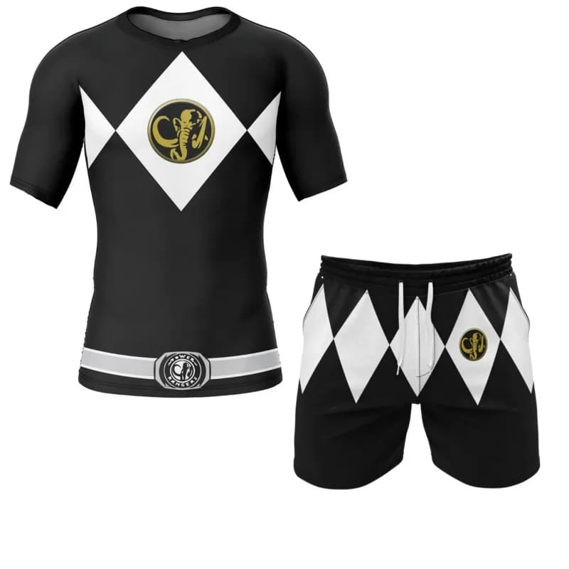 Completo Sportivo 2026 a Maniche Corte, Maglia a Girocollo con Pantaloncini, Stile Combat con Stampa 3D, Asciugatura Rapida