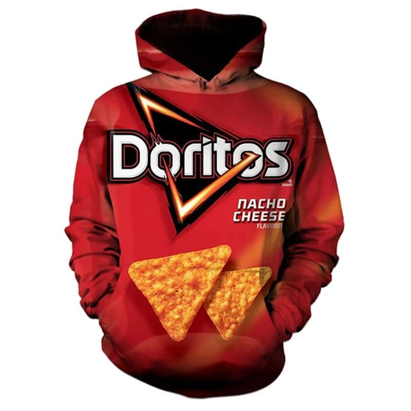 Felpe con cappuccio Patatine Snack Bag Divertenti felpe stampate in 3d Uomo Donna Felpa con cappuccio oversize con cappuccio Cappotto pullover per bambini