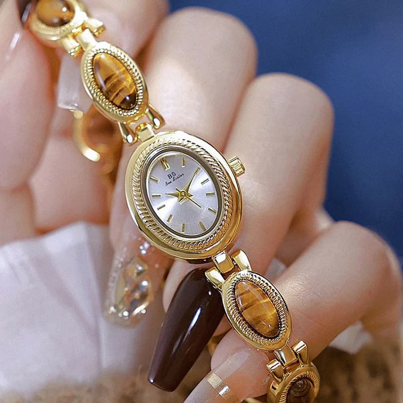 Women's Wrist Watch Wrist Watch 2025 Top Brand Luxury Relogio Female Gold Oval Rhinestones dropshipping Fashion