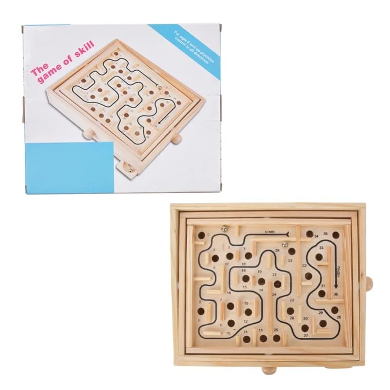 Giocattolo educativo del gioco da tavolo di addestramento del cervello del labirinto educativo in legno per bambini adulti
