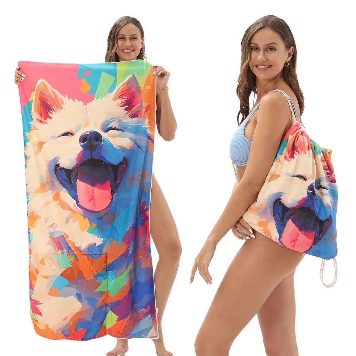 Telo Mare Multifunzionale 2-in-1 con Zaino - Borsa Convertibile, Tappetino da Viaggio Portatile per Nuoto, Picnic, Essenziali per le Vacanze