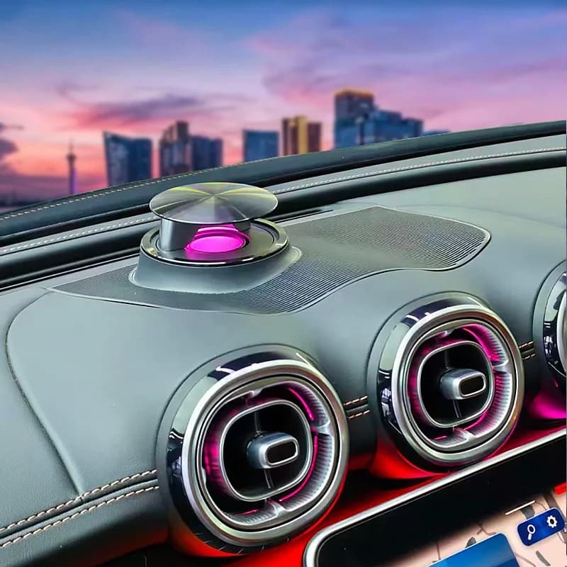Premium Accessory Plug and Play Car Center Console Smart Rise System Soft Glow 64 Colors Sync Speaker for GLC X254
