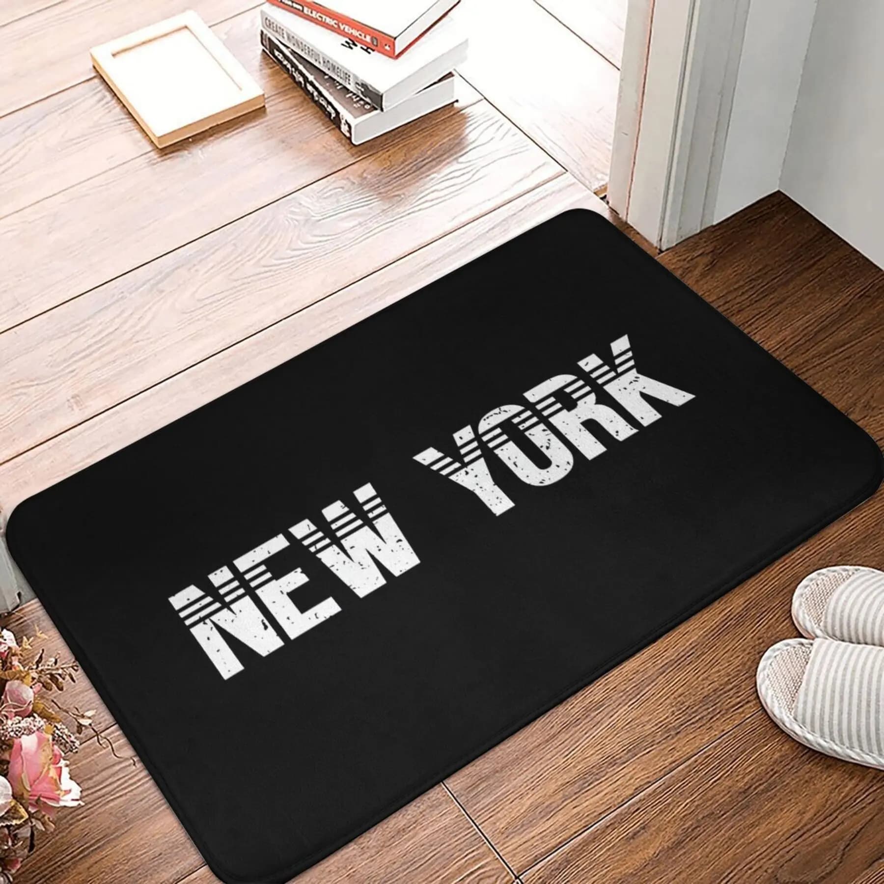 Tappeto d'ingresso Urban New York, tappetino di benvenuto per interni ed esterni, decorazione per la casa, tappeto con scritta in stile street, 40x60 cm