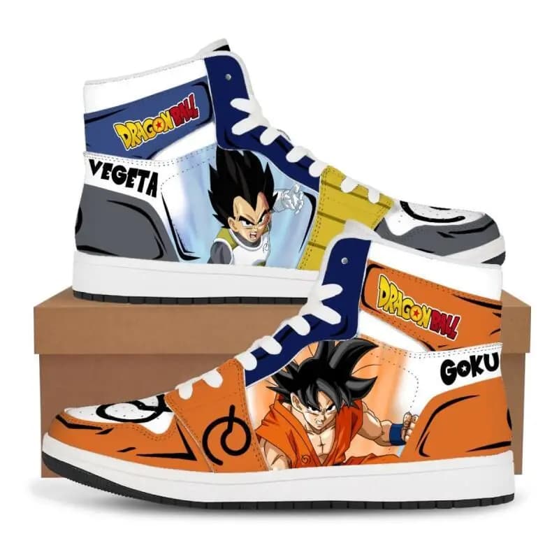 Scarpe da Basket Personalizzate Dragon Ball, Sneakers Anime alla Moda, Scarpe Casual Unisex Vegetto Gogeta, Regalo Festivo