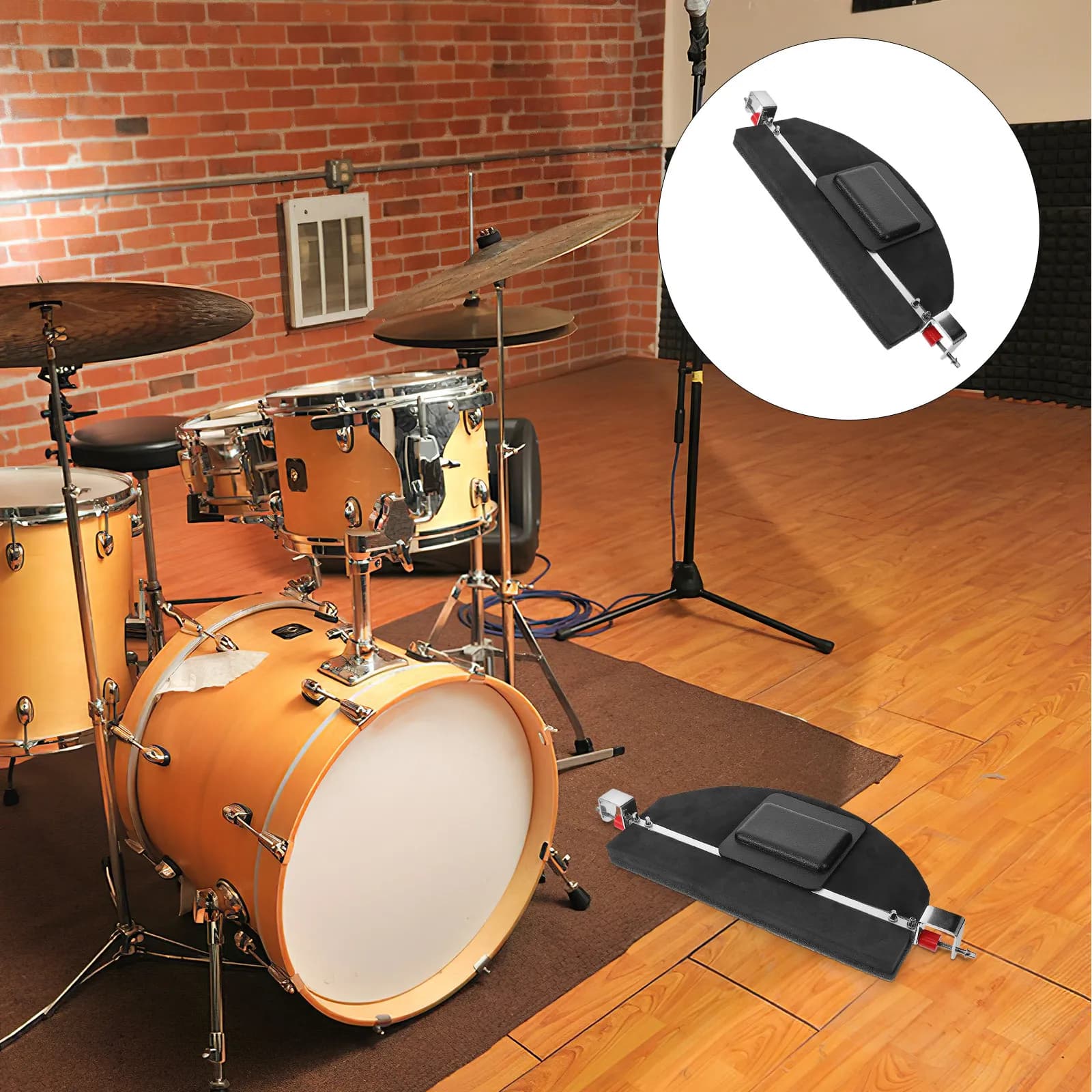 Pad Silenziatore per Batteria Portatile, Tappetino per Pratica Silenziosa, Protezione dell'Udito, Accessori per Batteria