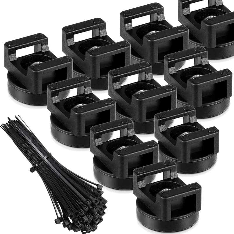 22/31/43mm Supporto per fascette con cerniera Supporto per cavi magnetico multiuso Supporto per fascette per cavi Magneti Basi per la gestione dei cavi magnetici Resistente