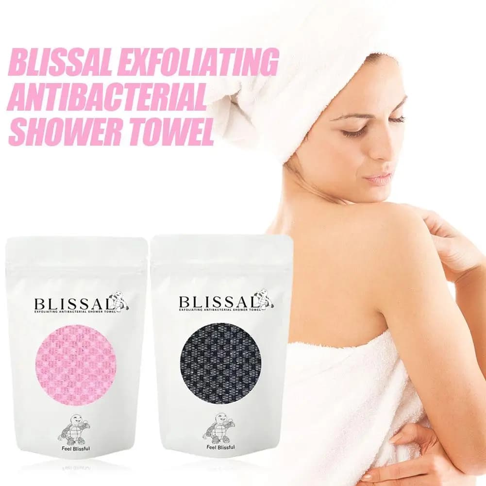 Asciugamano per la schiena Asciugamano per il corpo esfoliante durevole su due lati Cinghia per la schiena Fango disintossicante unisex Scrub per la schiena Asciugamano da bagno esteso