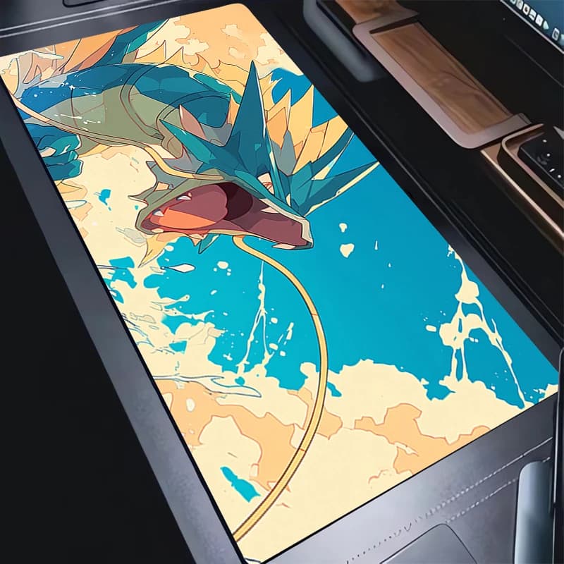 Mouse mat 90x40 cm P-Pokemon Gyarados Play keyboard mat Rubber desk mouse mat Rubber mouse pad Tapis Souris Gaming Notbook Mousepad