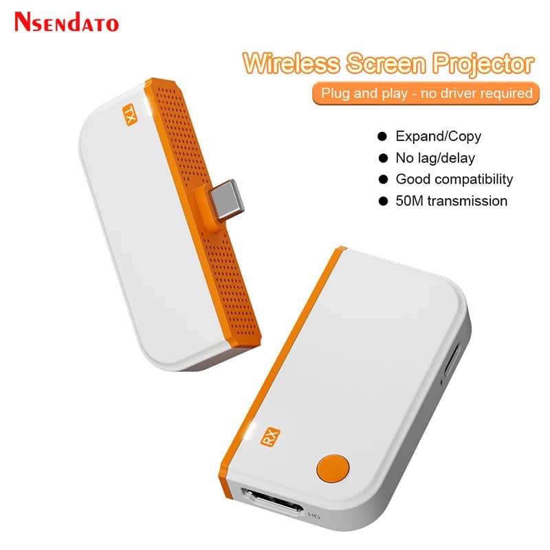 Extender HDMI Wireless 1080P 50M, Trasmettitore e Ricevitore Video HDMI USB C, Adattatore Dongle Wifi per PC TV Laptop
