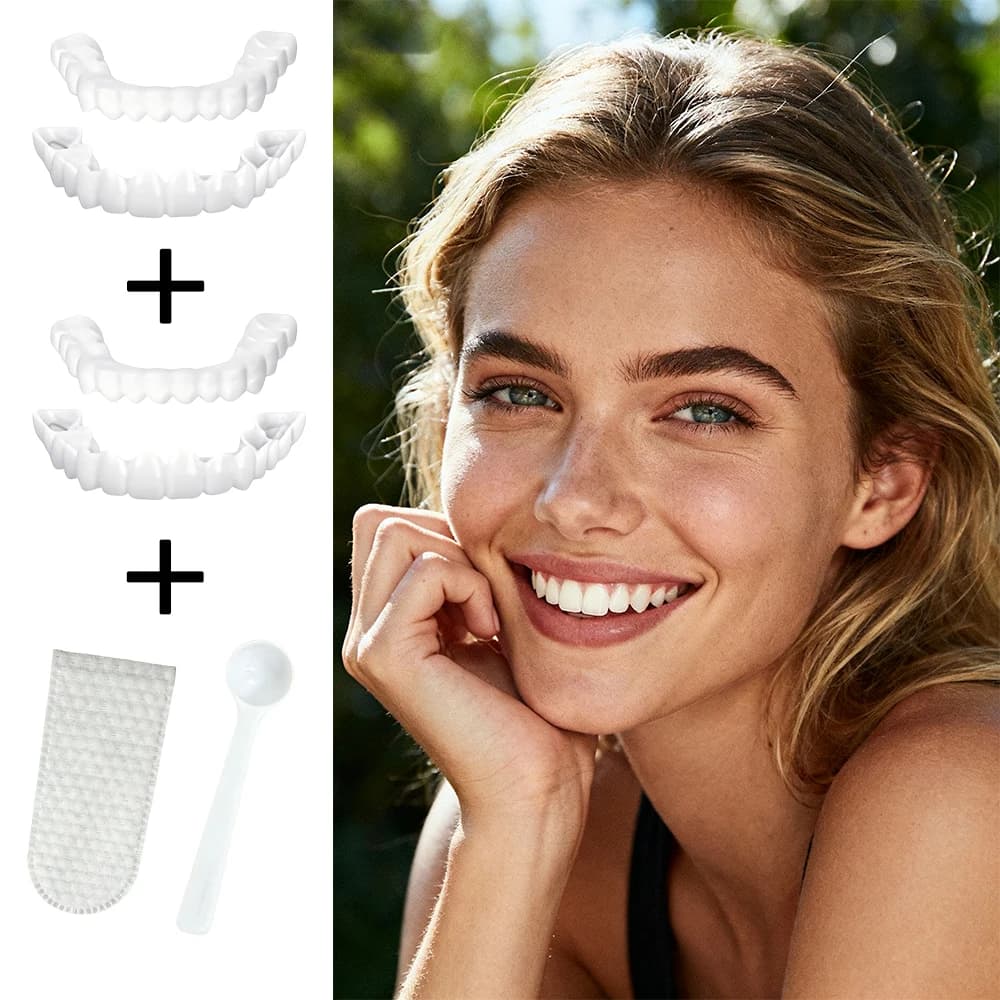 Faccette dentali essenziali per i viaggi, sorriso sbiancante istantaneo, leggere e portatili per l'uso in viaggi d'affari H2931
