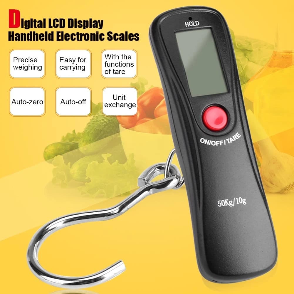 Bilancia Digitale Portatile WEIHENG 50kg/10g con Display LCD per Bagagli e Viaggi