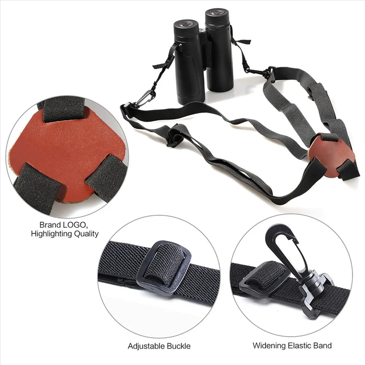 AABFK 2 pezzi tracolla a forma di X per binocolo regolabile tracolla elastica durevole ottica per binocolo