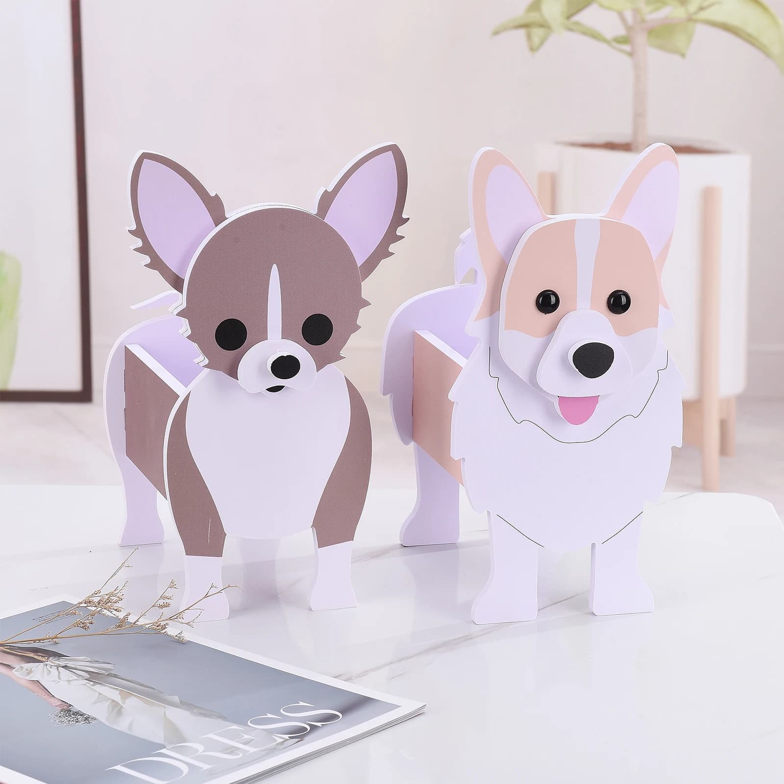 ZK40 Unique pet flower pots for planting flowers with dogs