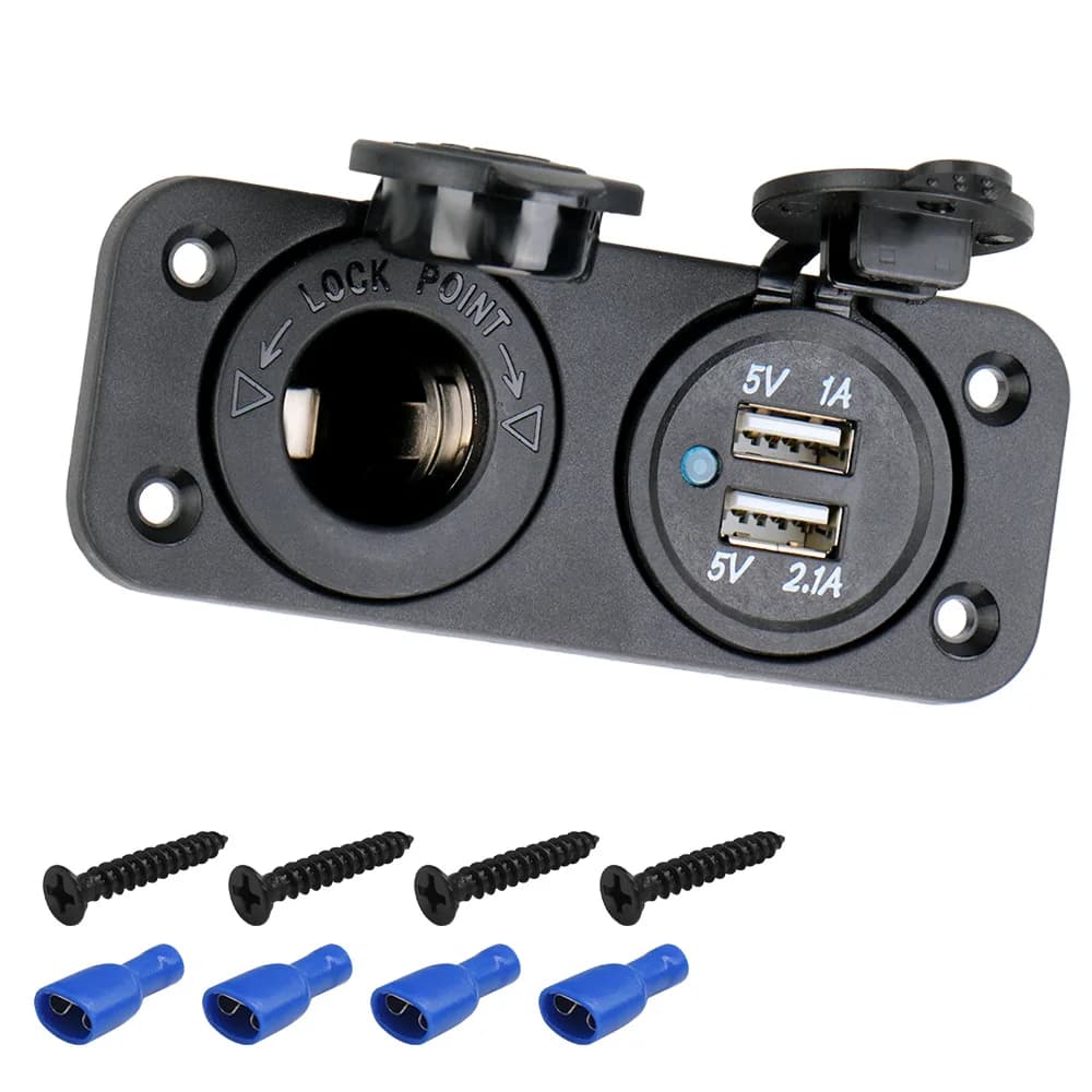 Accessori per auto per auto e camper 12-24V presa per caricabatteria da auto Splitter 5V doppio adattatore di alimentazione per caricabatterie USB