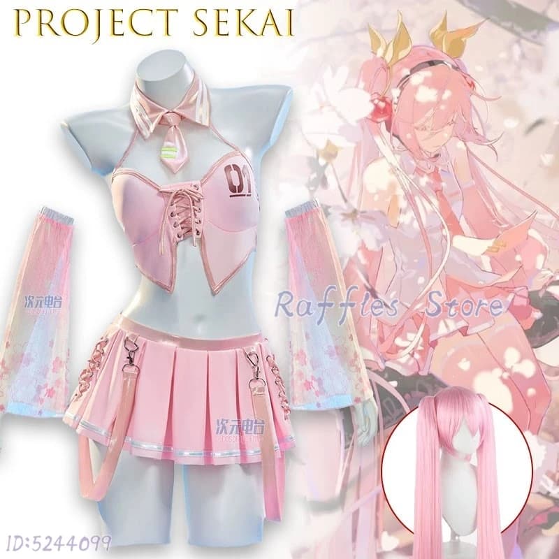 Costume da bagno due pezzi Onsen impermeabile per adulti Halloween Project SEKAI Sakuradani, per cosplay anime, festival in spiaggia, feste e Carnevale 2026