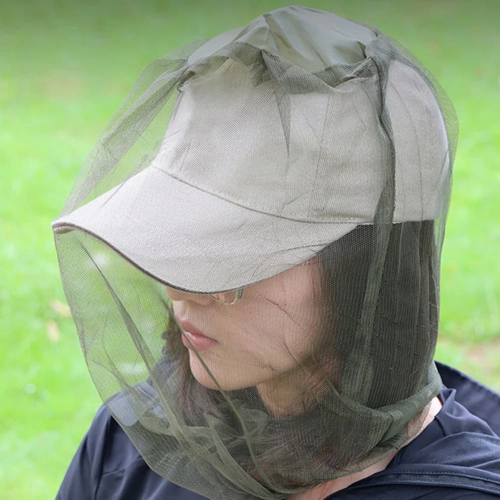 1/2 PCS Face Head Protector Anti Mosquito Insect Hat Net Midge Net Hat Head Cover Mosquito Head Net for Outdoor Camping Fishing