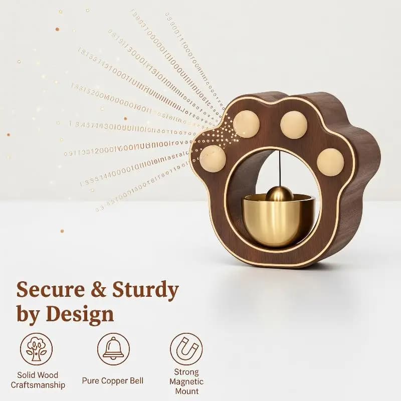 Cat Claw Cartoon Doorbell Gentle Wind Chime Door Opening Reminder Non-damaging Install Home Patio Decor