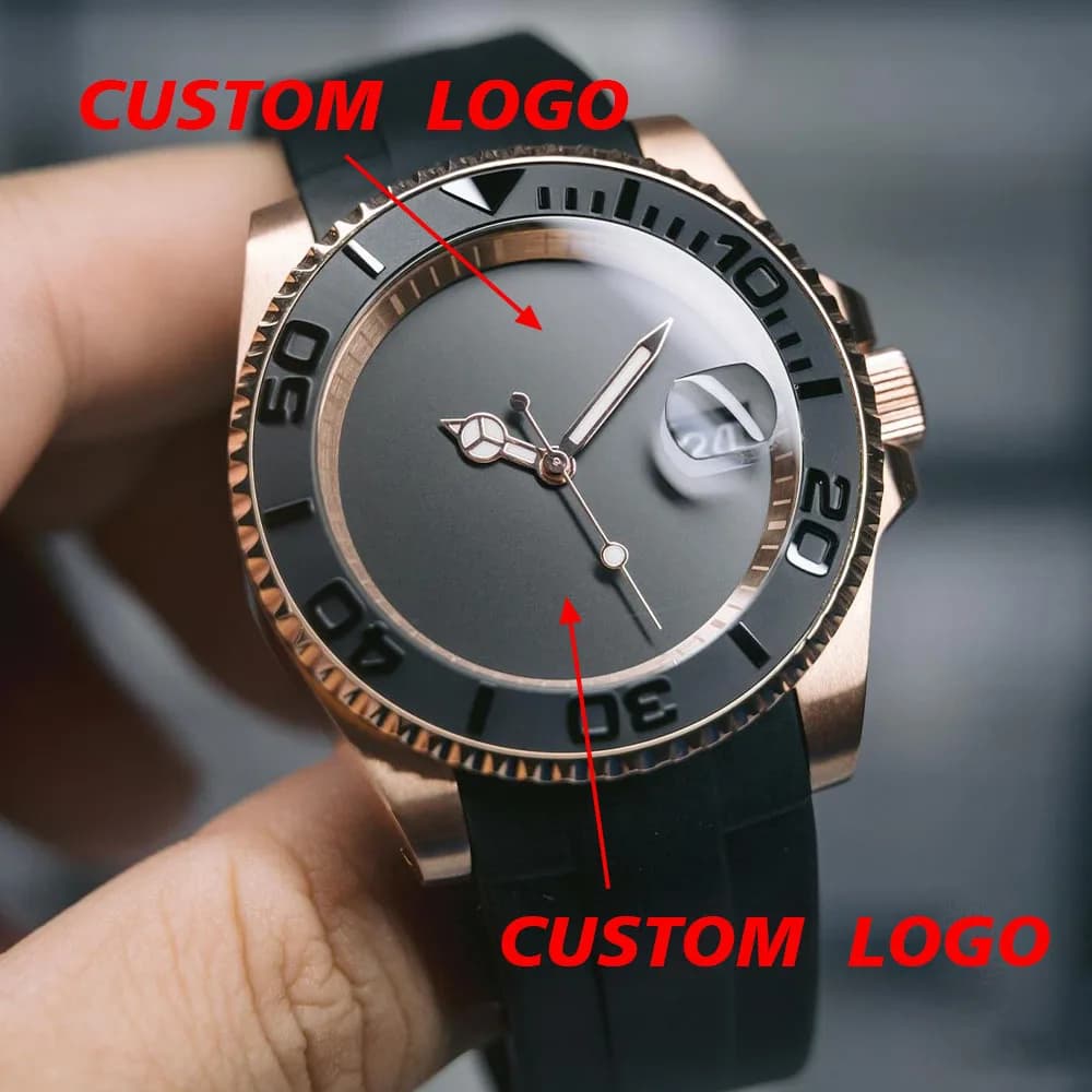 40.5mm Diving Orologio meccanico automatico da uomo NH36 Movimento Lunetta in ceramica Orologio da polso impermeabile Vetro zaffiro GMT Cassa 20 cinturini