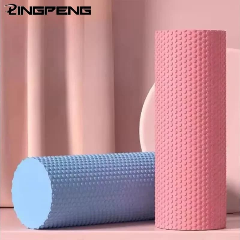 EVA Rubber Roller, Hexagonal Roller for Pilates Exercises, Advanced Domestic Training, Diameter 9,6 cm, Length 30 cm