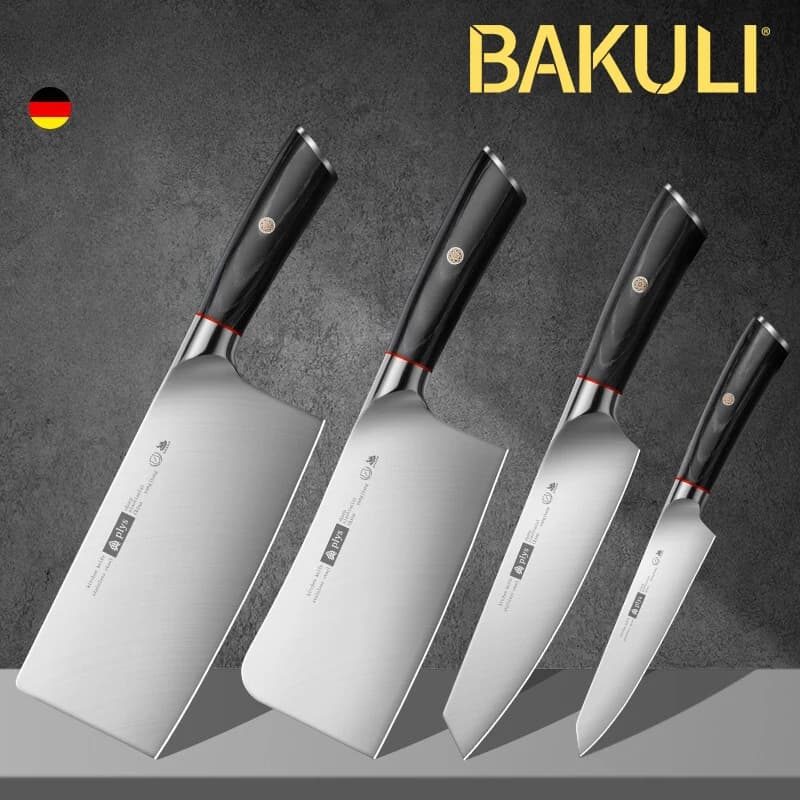 BAKULI 9Cr18 steel blade! The blade is sharp and hard! High-end domestic kitchen knife!