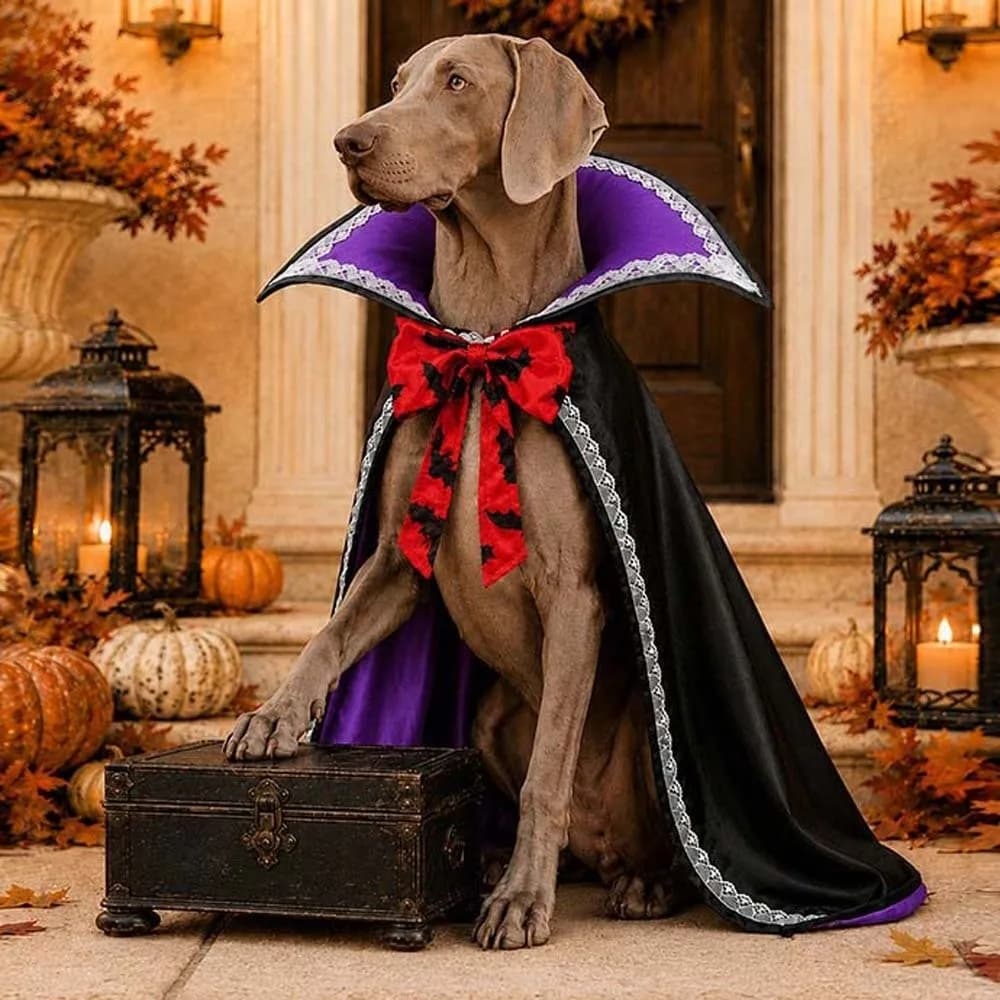 Stand Collar Pet Bat Cloak Open Chest Dual Color Dog Halloween Cape Soft Lightweight Cat Wizard Robe Cat Apparel