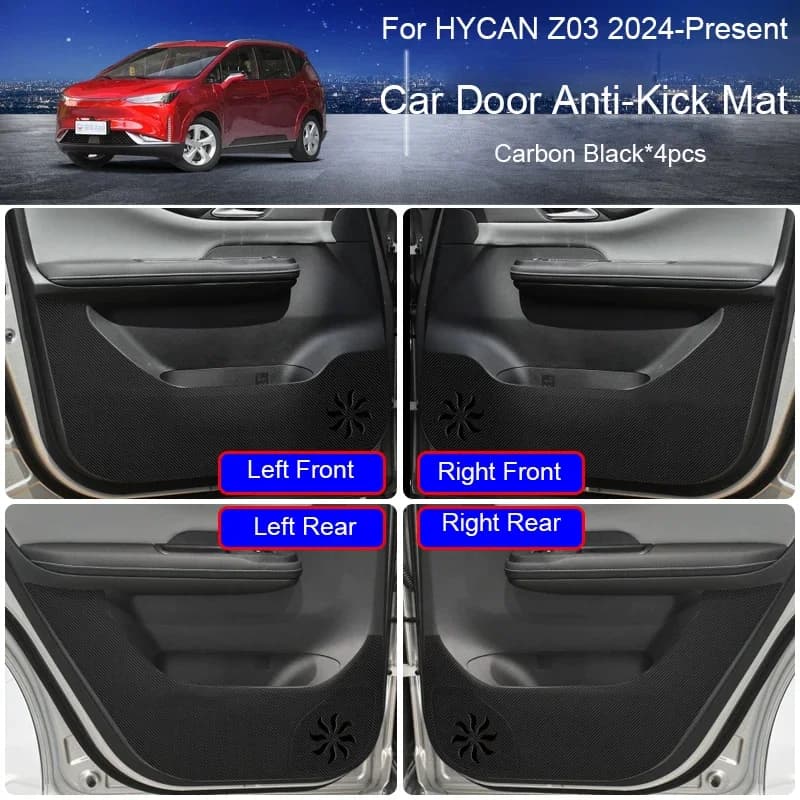 Auto B-Pillar Anti-Sporco Door Anti-Calco Protect Pad PU Leather for HYCAN Z03 2024-Presente Tronco Resistant To Graffi Accessory Car