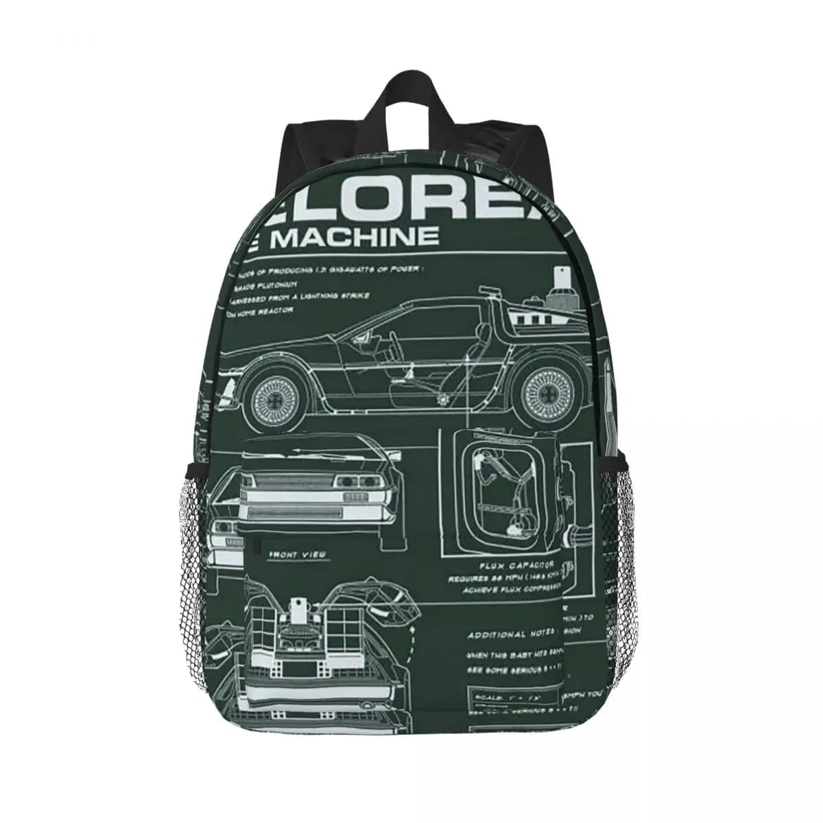 DeLorean Time Machine Ritorno al futuro Zaino Vendita calda Zaino Ragazzi Ragazze BookBag Borse a tracolla per uomo Donna Borsa da scuola